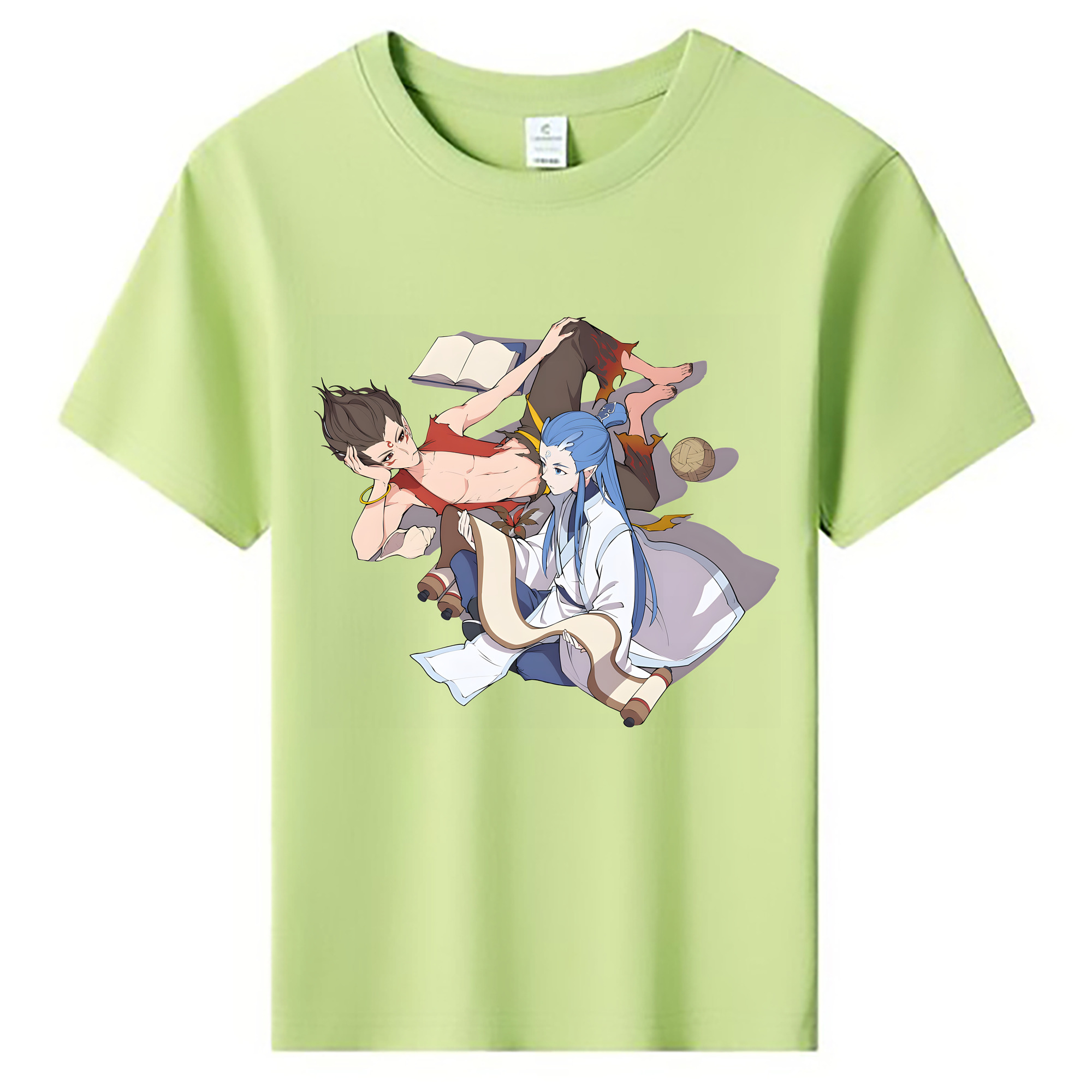 （画像用） Ne Zha 2 ナタ 魔童の大暴れ 綿100％キッズTシャツ（フロントプリント）